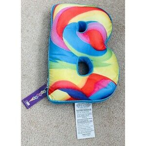 ISCREAM  LETTER B INITIAL MICROBEAD PILLOW 10”x16” NWT